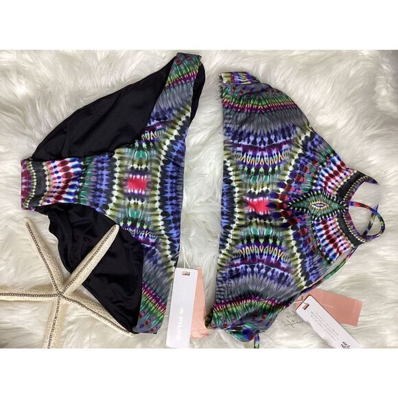 New. Pilyq multicolored bikini set. M-top/S-bottom - Picture 8 of 13